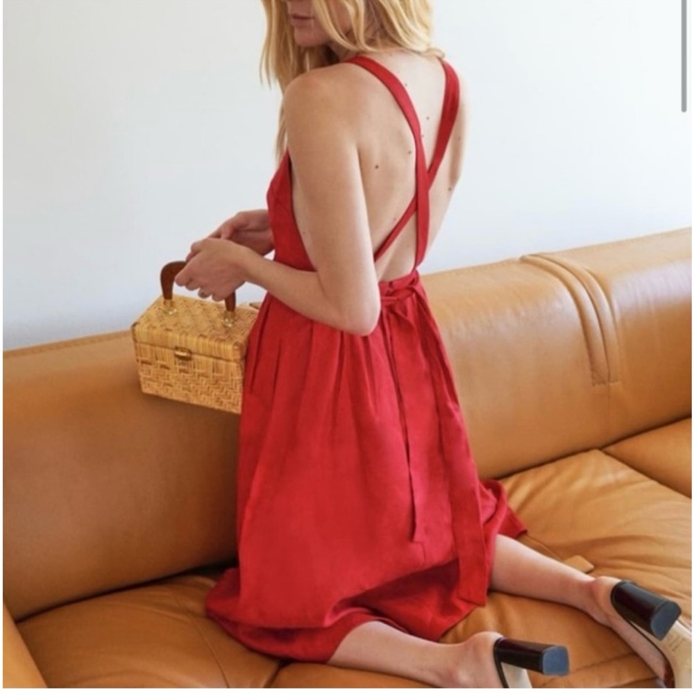 Reformation Cherry Red Cruise Dress Size 2